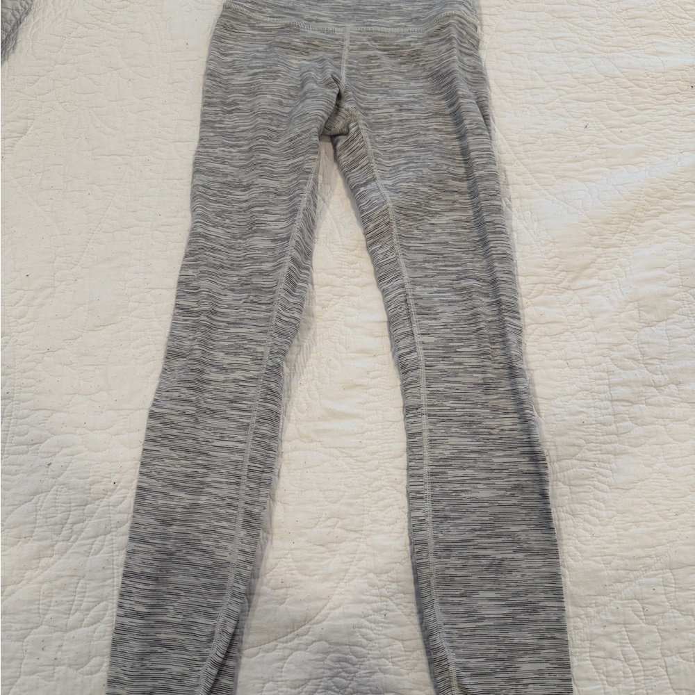Lululemon Wunder Under Heathered Gray Leggings